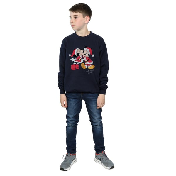 Disney Boys Mickey And Minnie Christmas Kiss Sweatshirt