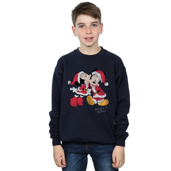 Disney Boys Mickey And Minnie Christmas Kiss Sweatshirt