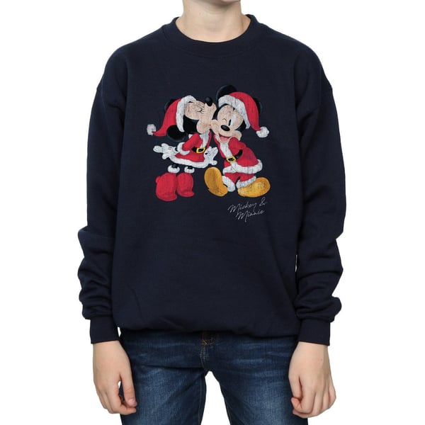 Disney Boys Mickey And Minnie Christmas Kiss Sweatshirt