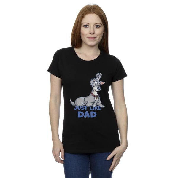 Disney Womens/Ladies Lady And The Tramp Just Like Dad Cotton T-Shirt