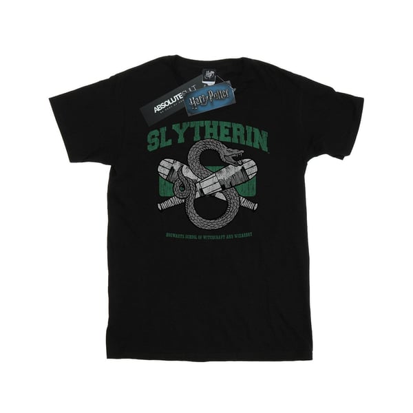Harry Potter Womens/Ladies Slytherin Quidditch Emblem Cotton Boyfriend T-Shirt