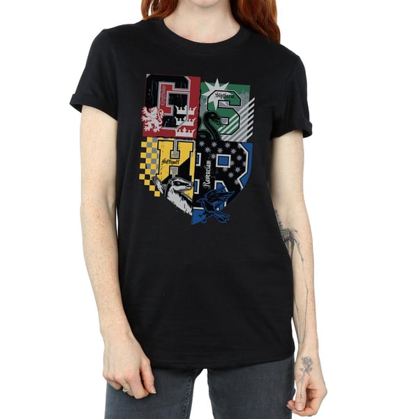 Harry Potter Womens/Ladies Hogwarts Varsity Cotton Boyfriend T-Shirt