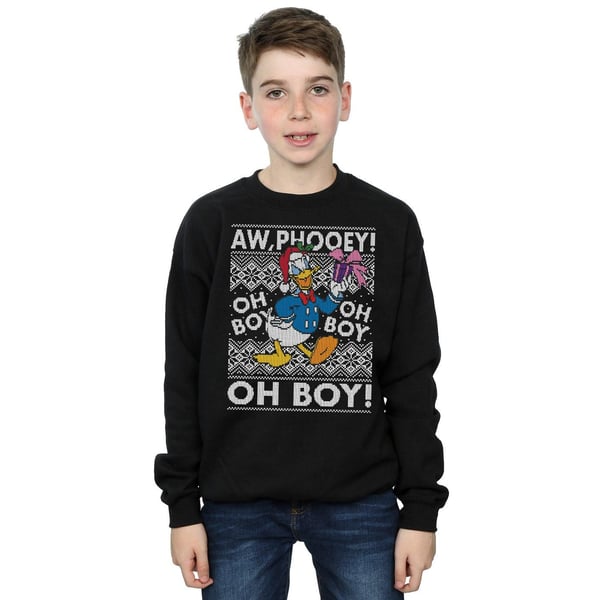 Disney Boys Donald Duck Christmas Fair Isle Sweatshirt