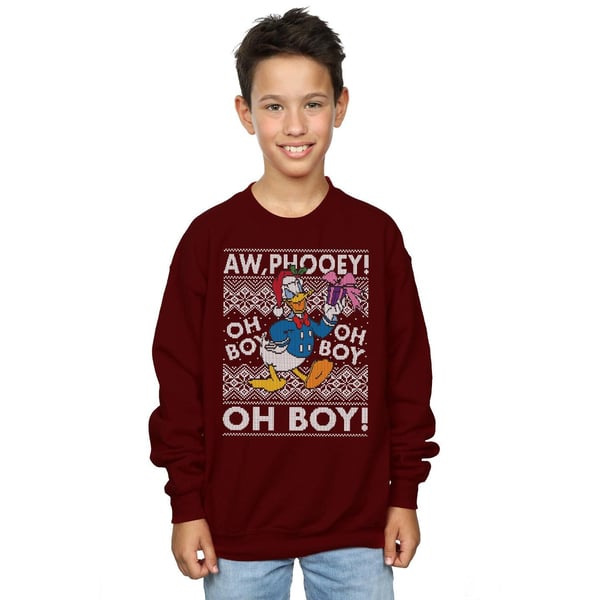 Disney Boys Donald Duck Christmas Fair Isle Sweatshirt