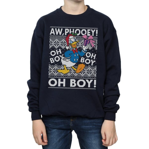 Disney Boys Donald Duck Christmas Fair Isle Sweatshirt