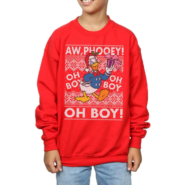 Disney Boys Donald Duck Christmas Fair Isle Sweatshirt