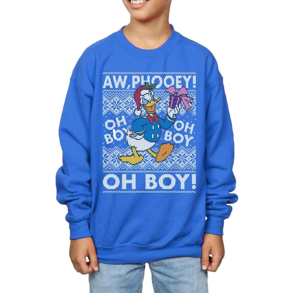 Disney Boys Donald Duck Christmas Fair Isle Sweatshirt