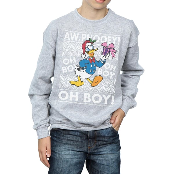 Disney Boys Donald Duck Christmas Fair Isle Sweatshirt
