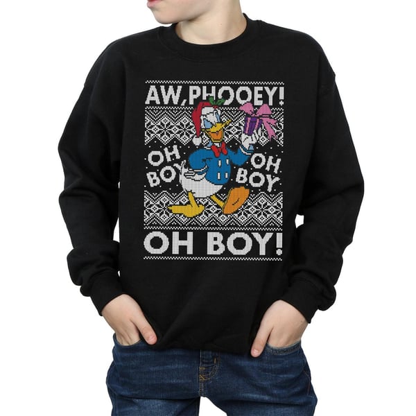 Disney Boys Donald Duck Christmas Fair Isle Sweatshirt