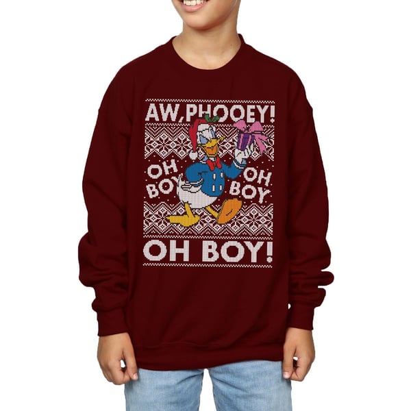 Disney Boys Donald Duck Christmas Fair Isle Sweatshirt
