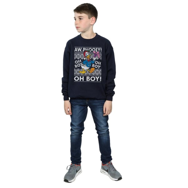Disney Boys Donald Duck Christmas Fair Isle Sweatshirt