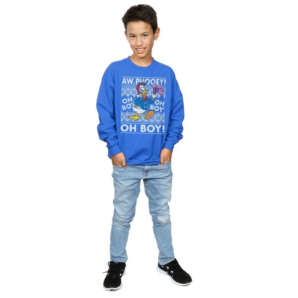 Disney Boys Donald Duck Christmas Fair Isle Sweatshirt