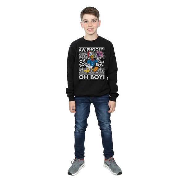 Disney Boys Donald Duck Christmas Fair Isle Sweatshirt