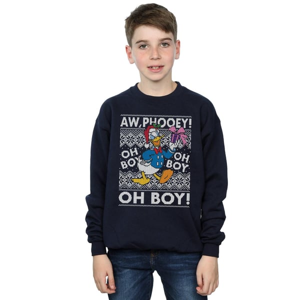 Disney Boys Donald Duck Christmas Fair Isle Sweatshirt