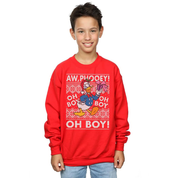 Disney Boys Donald Duck Christmas Fair Isle Sweatshirt