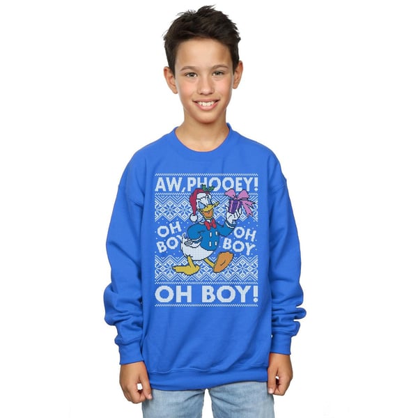 Disney Boys Donald Duck Christmas Fair Isle Sweatshirt