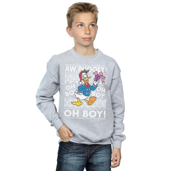 Disney Boys Donald Duck Christmas Fair Isle Sweatshirt