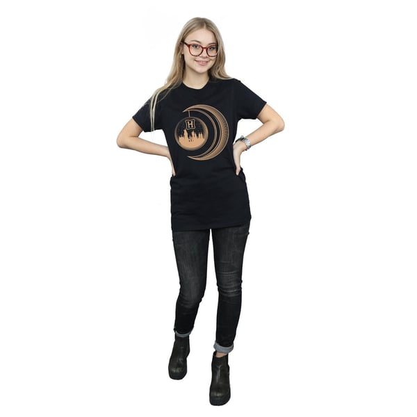 Harry Potter Womens/Ladies Hogwarts Moon Cotton Boyfriend T-Shirt