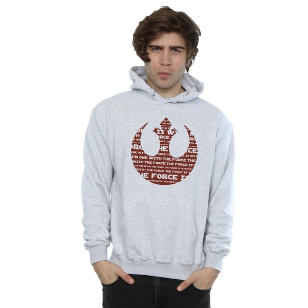 Star Wars Mens Rogue One I´m One With The Force Alliance Emblem Red Hoodie