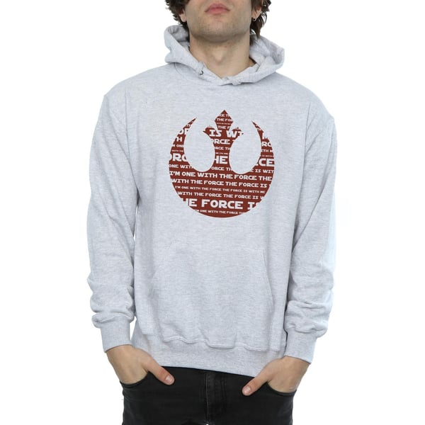 Star Wars Mens Rogue One I´m One With The Force Alliance Emblem Red Hoodie