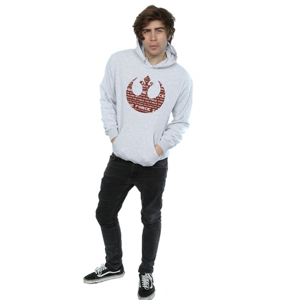Star Wars Mens Rogue One I´m One With The Force Alliance Emblem Red Hoodie
