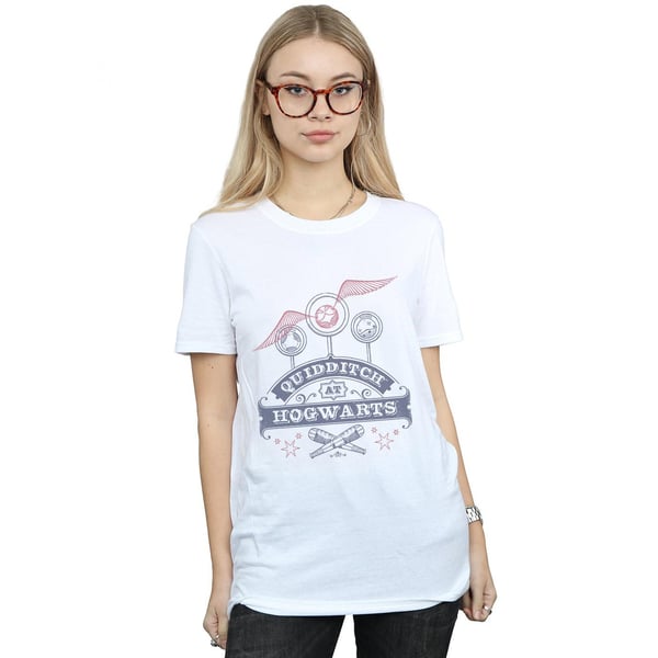 Harry Potter Womens/Ladies Quidditch At Hogwarts Cotton Boyfriend T-Shirt
