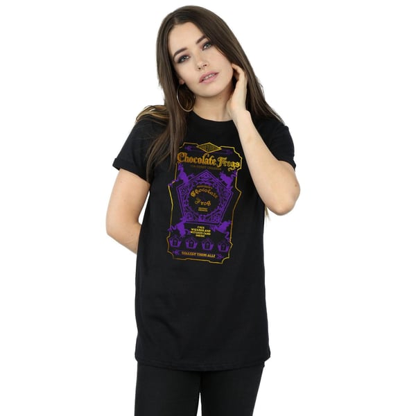 Harry Potter Womens/Ladies Chocolate Frogs Coloured Label Cotton Boyfriend T-Shirt