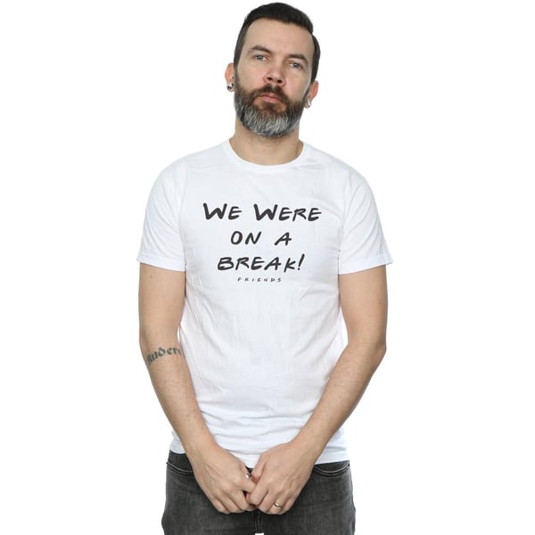 Friends Mens We Were On A Break Text T-Shirt