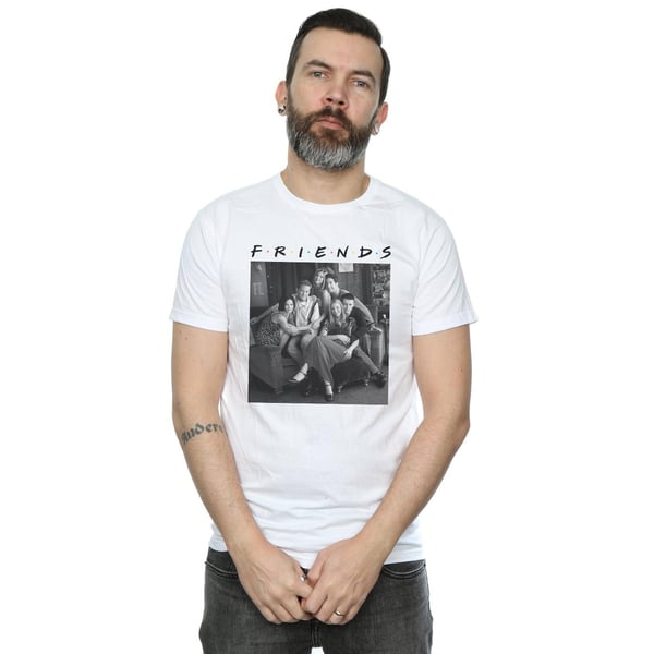 Friends Mens Black And White Photo T-Shirt