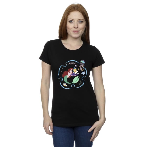 Disney Womens/Ladies The Little Mermaid Reading A Book Cotton T-Shirt