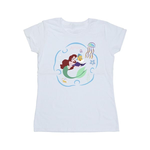 Disney Dam/Dam Den Lilla Sjöjungfrun Läser En Bok Bomulls T-shirt