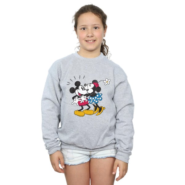 Disney Girls Mickey Mouse Mickey And Minnie Kiss Sweatshirt