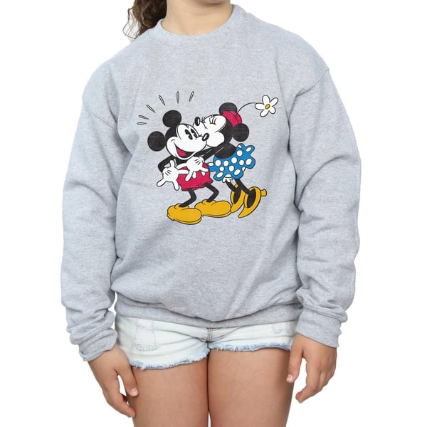 Disney Girls Mickey Mouse Mickey And Minnie Kiss Sweatshirt