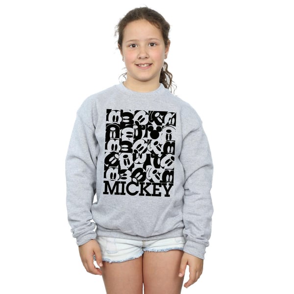 Disney Girls Mickey Mouse Grid Sweatshirt