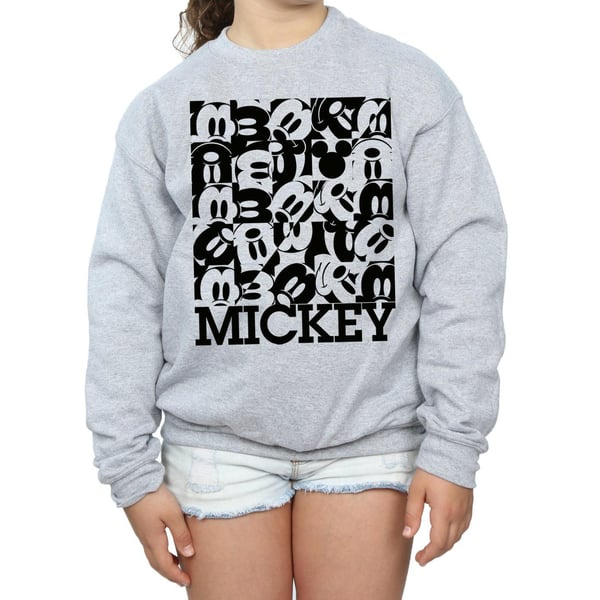 Disney Girls Mickey Mouse Grid Sweatshirt