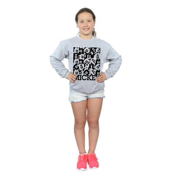 Disney Girls Mickey Mouse Grid Sweatshirt