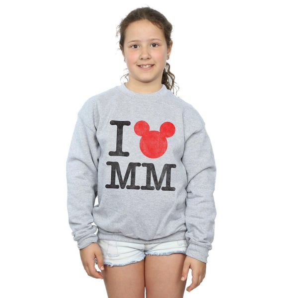 Disney Girls Mickey Mouse I Love Mickey Sweatshirt