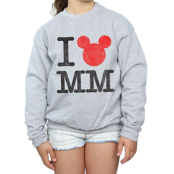 Disney Girls Mickey Mouse I Love Mickey Sweatshirt