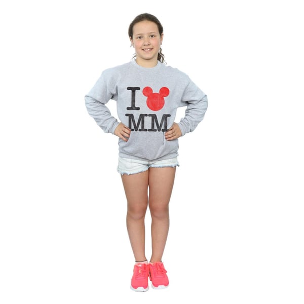 Disney Girls Mickey Mouse I Love Mickey Sweatshirt