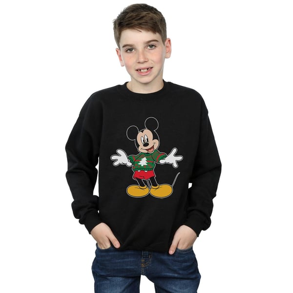 Disney Boys Mickey Mouse Christmas Jumper Stroke Sweatshirt