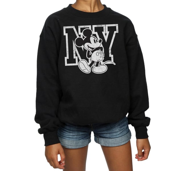 Disney Girls Mickey Mouse NY Kicking Sweatshirt