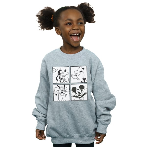 Disney Girls Mickey, Donald, Goofy And Pluto Boxed Sweatshirt