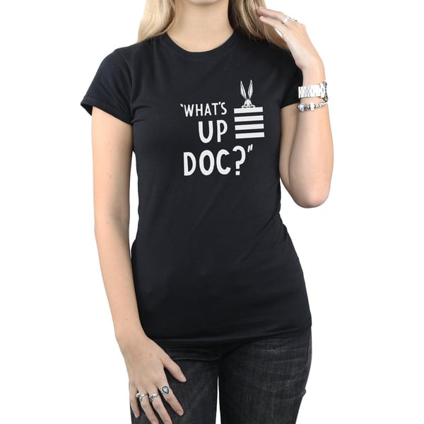 Looney Tunes Womens/Ladies Bugs Bunny What´s Up Doc Stripes Cotton T-Shirt