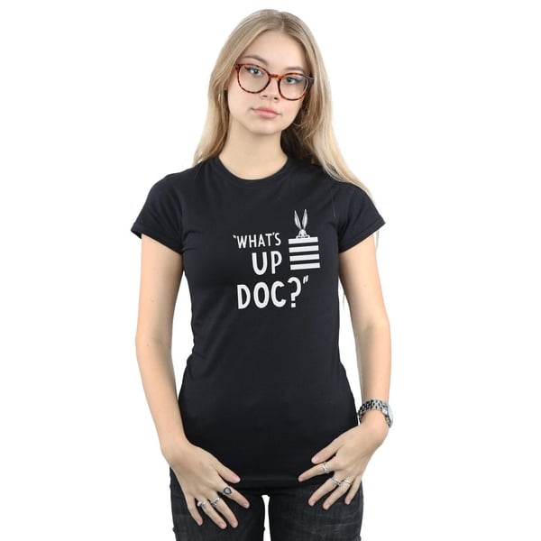 Looney Tunes Womens/Ladies Bugs Bunny What´s Up Doc Stripes Cotton T-Shirt