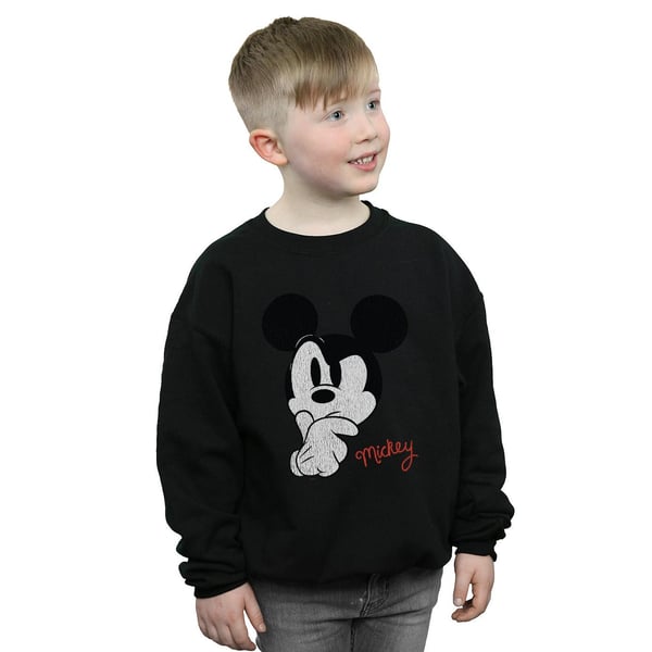 Disney Boys Mickey Mouse Distressed Ponder Sweatshirt