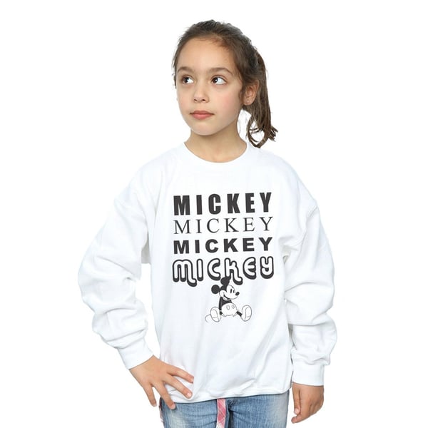 Disney Girls Mickey Mouse Sitting Sweatshirt