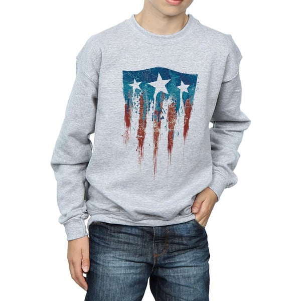 Marvel Boys Captain America Flag Shield Sweatshirt