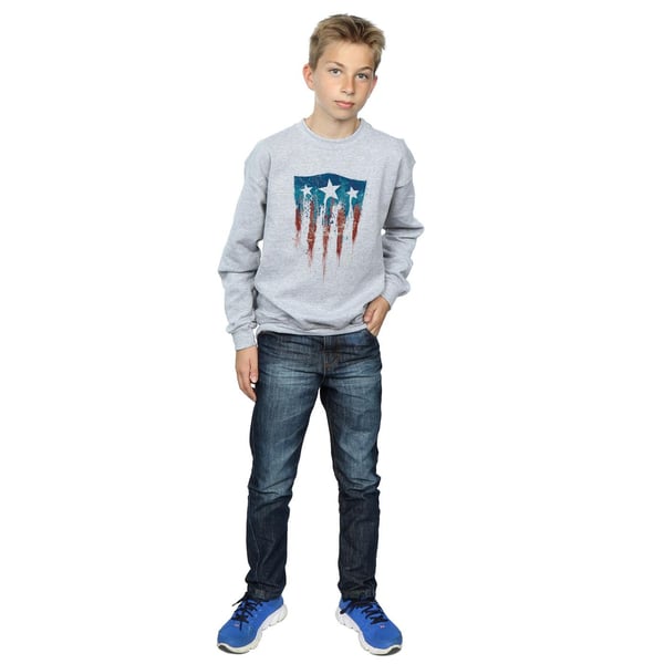Marvel Boys Captain America Flag Shield Sweatshirt