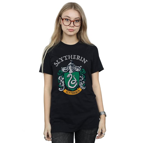 Harry Potter Womens/Ladies Slytherin Crest Cotton Boyfriend T-Shirt