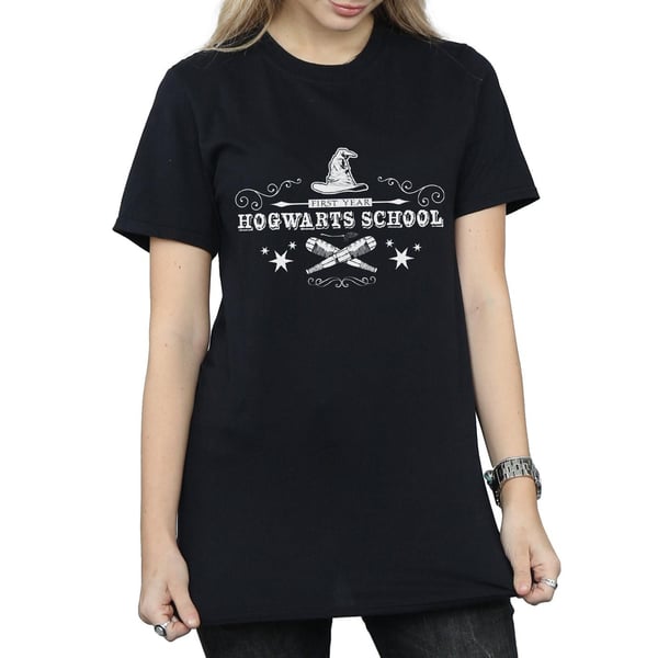 Harry Potter Womens/Ladies Hogwarts First Year Cotton Boyfriend T-Shirt
